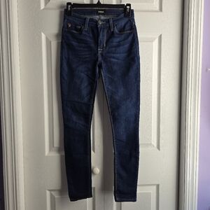 Hudson Natalie Super Skinny Dark Blue Jeans Size 24 Length 36.5in